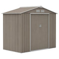 7' x 4' x 6' Garden Storage Shed Outdoor Patio Metal Tool Storage House w/