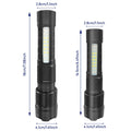 2Pack USB Rechargeable LED Flashlight Adjustable Focus Camping Hiking Outdoor