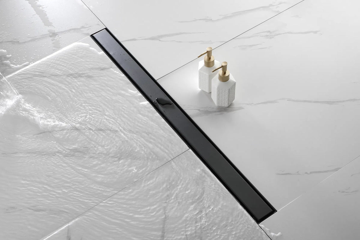 36 Inch Linear Shower Drain with 2 in 1 Flat & Tile Add Removable Cover 304 - Image 3