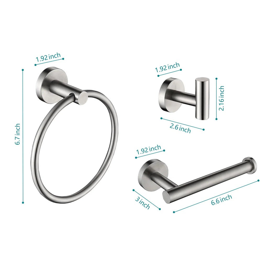 3 Piece Bathroom Hardware Set - Image 3