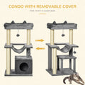 39.25'' Cat Tree Tower Multi Level Kitten House with Scratching Post Condo