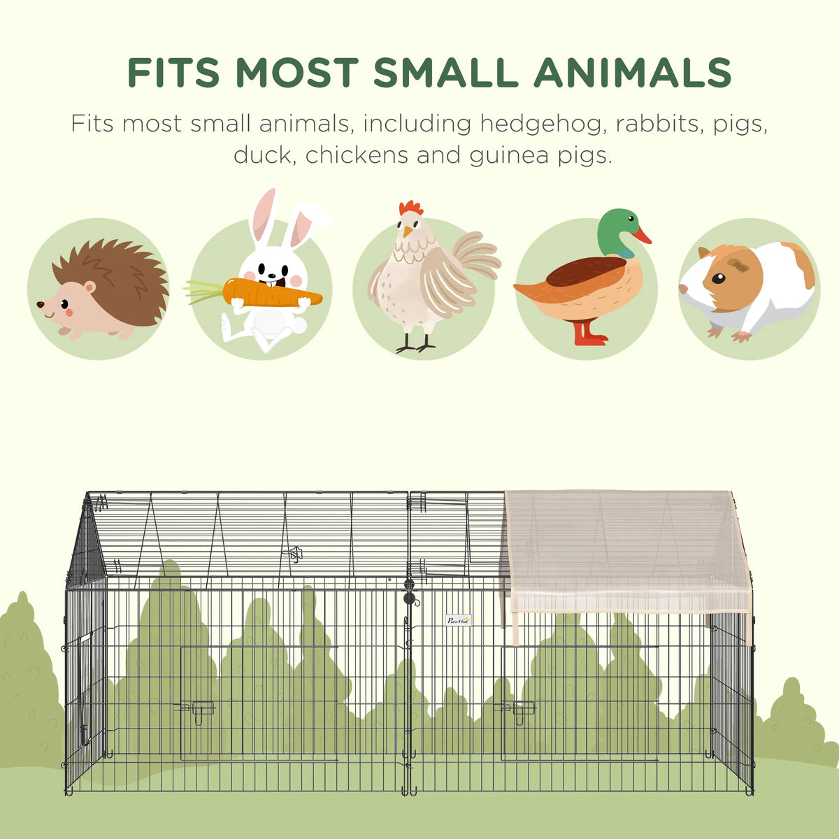 87x41x41 IN Catio Rabbit Guinea Pig Cage Chicken Coop Run Small Animal - Image 4