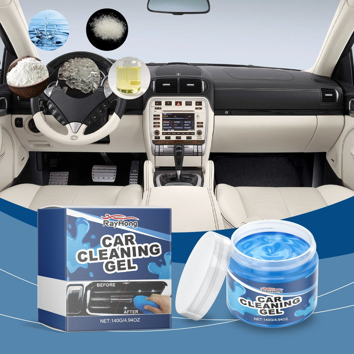 rayhong automotive interior cleaning gel product angle 8
