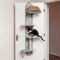 Door Hanging Cat Tree 5 Level Height Adjustable 4 Tier Climber No Drill for