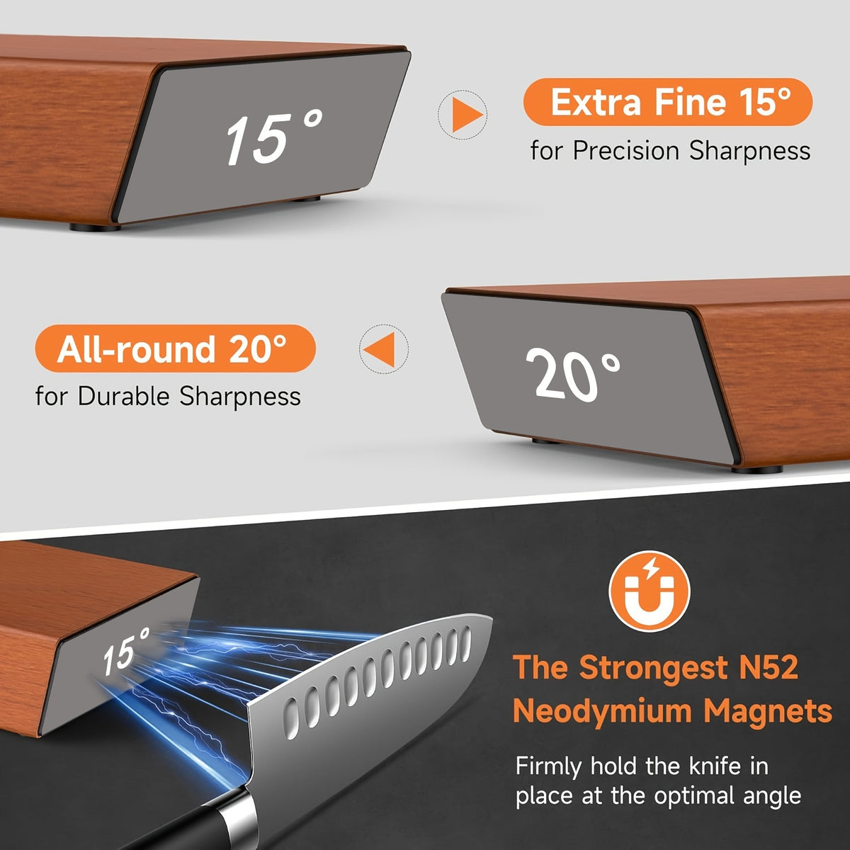 Roller Knife Sharpening Kit With Diamond Dual Grind Rolling Knife Sharpener