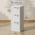 Vertical Filing Cabinet with 3 Drawers Lock File Cabinet for Home Office A4