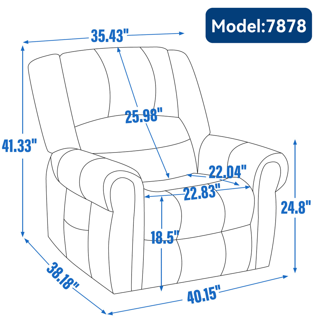 Power Lift Recliner Chair Heat Massage Dual Motor Infinite Position Up to 350 - Image 3