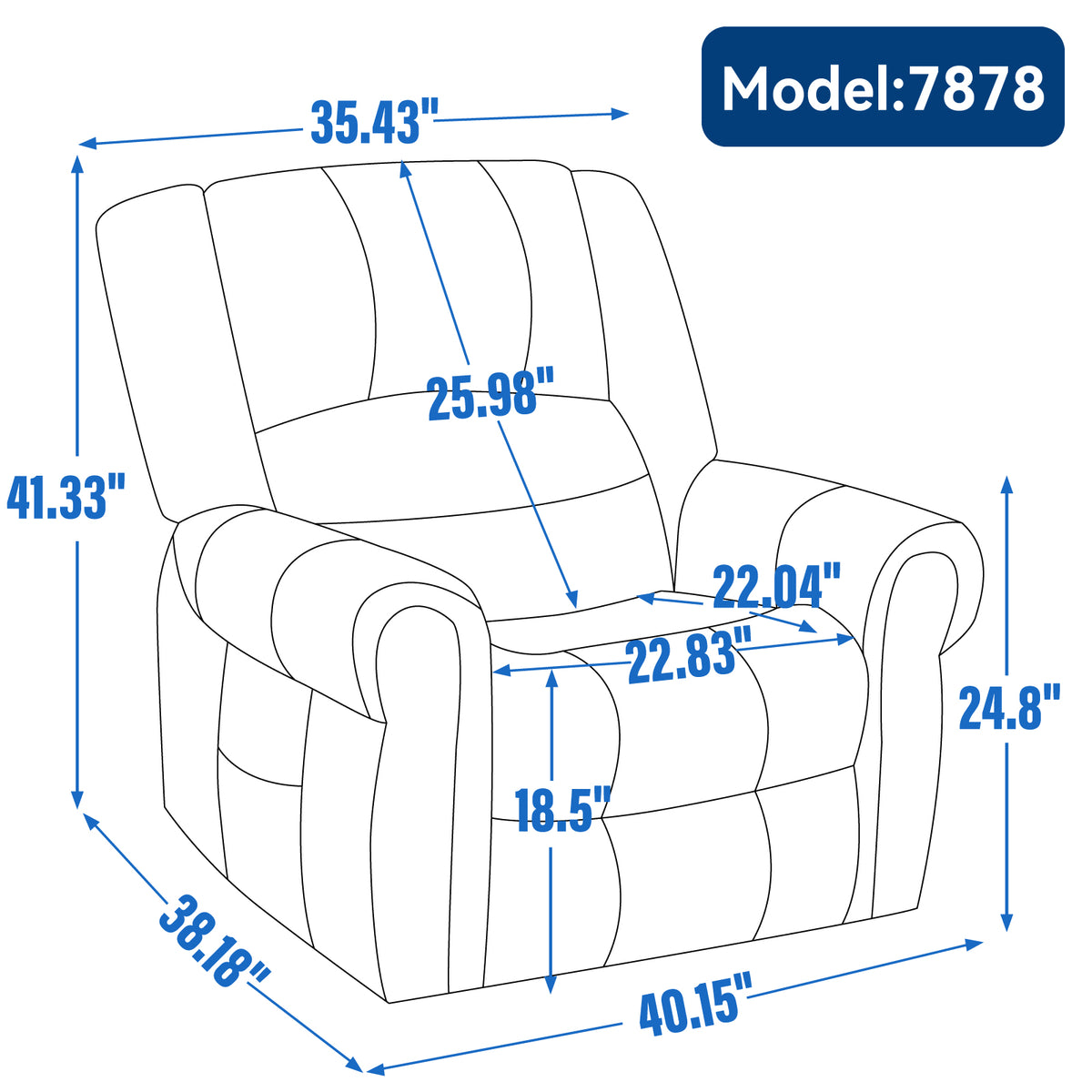 Power Lift Recliner Chair Heat Massage Dual Motor Infinite Position Up to 350 - Image 3