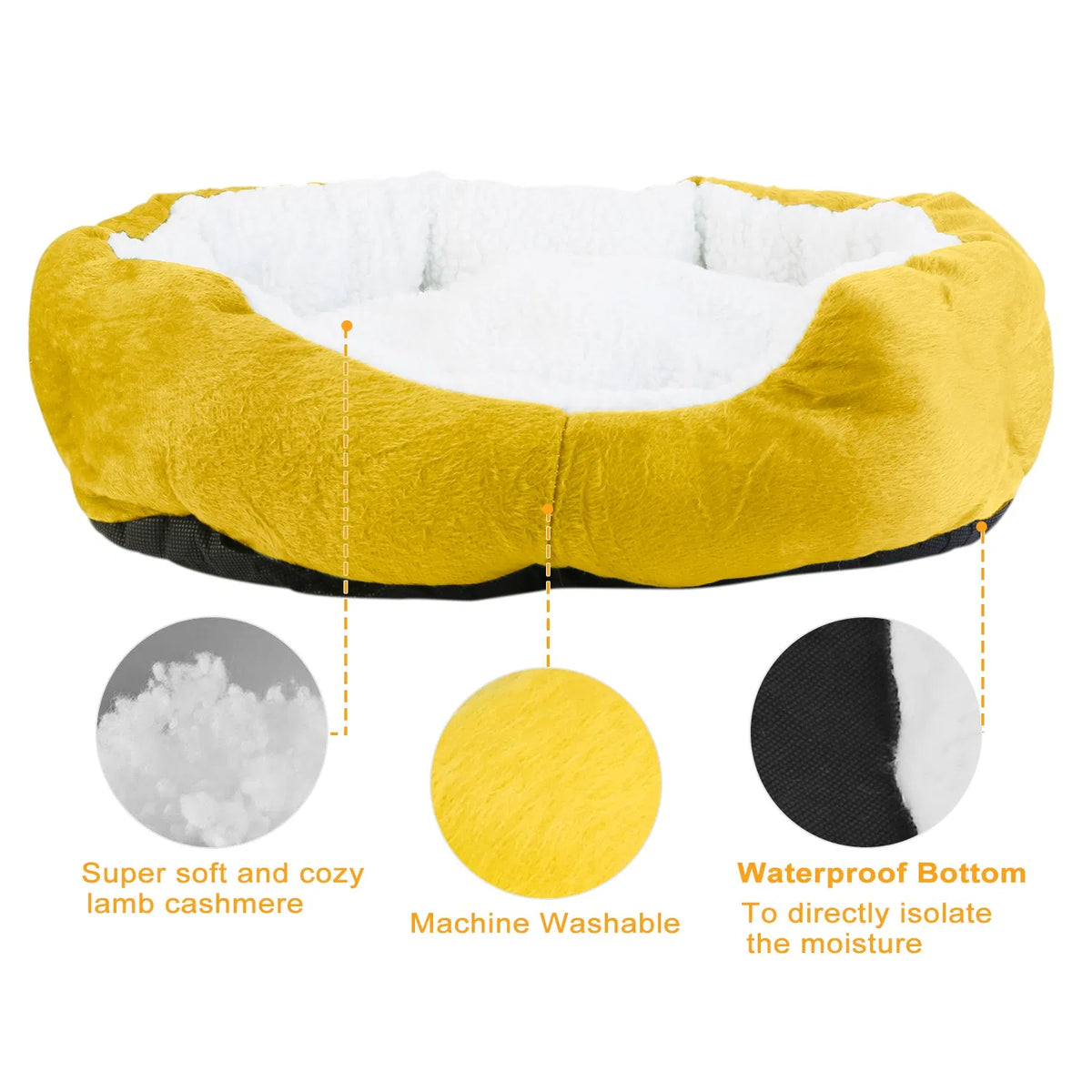 Pet Dog Bed Soft Warm Fleece Puppy Cat Bed Dog Cozy Nest Sofa Bed Cushion For S/M Dog - Image 4