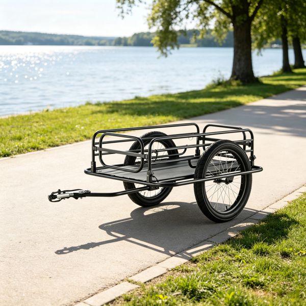 275 Lbs Heavy Duty Bike Cargo Trailer 20inch Wheels Carbon Steel Bicycle Wagon - Image 2