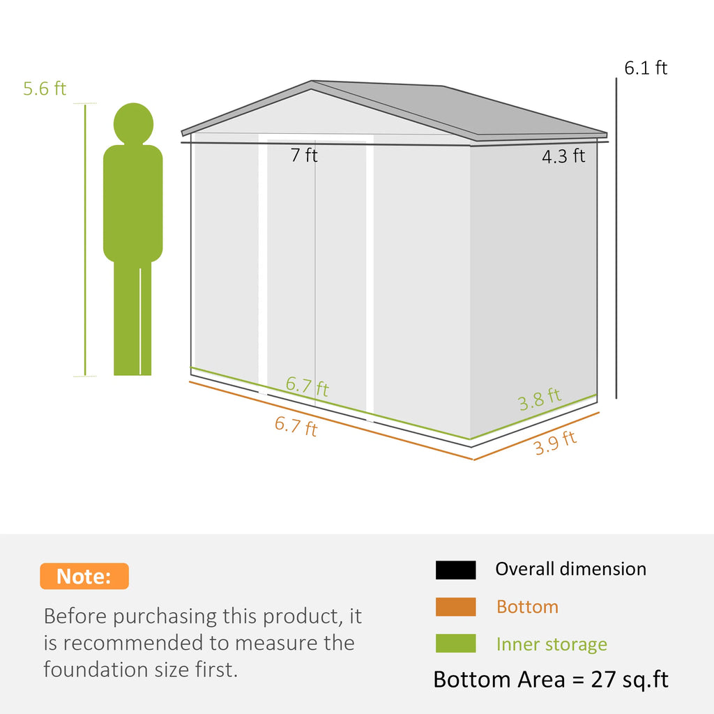 Outdoor Garden Storage Shed Tool House ( Amazon Shipping)(Prohibited by - Image 4
