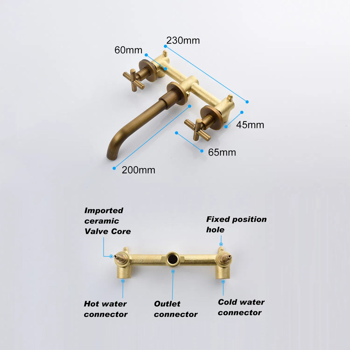 Bathroom Faucet Wall Mounted Bathroom Sink Faucet Archaize - Image 5