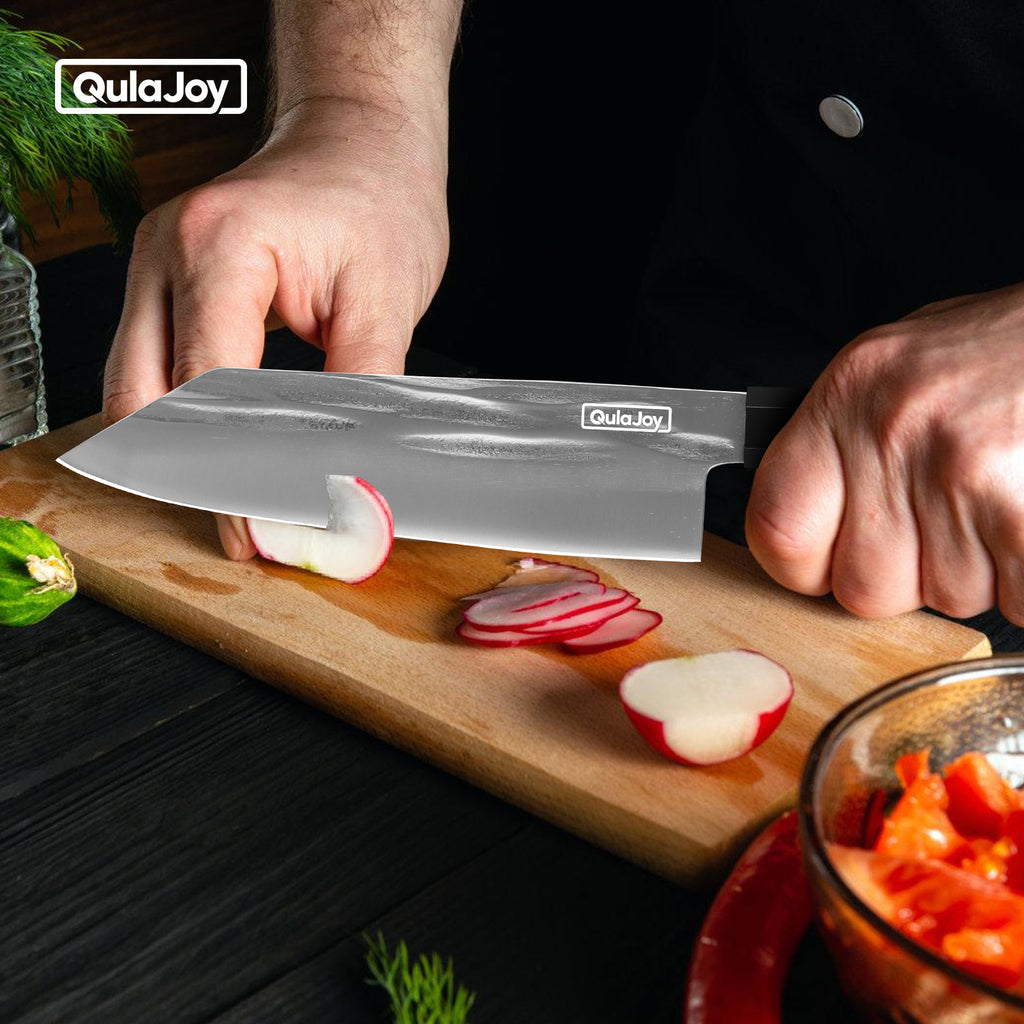 Qulajoy Chef Knife 8 Inch Hand Forged Swedish Sandvik Steel Gyuto Cooking - Image 2