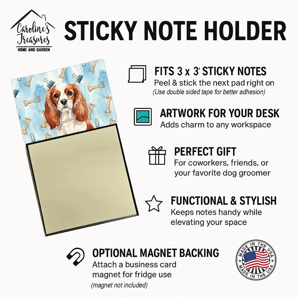 Blenheim English Toy Spaniel Coworker Watercolor Sticky Note Holder - Image 4