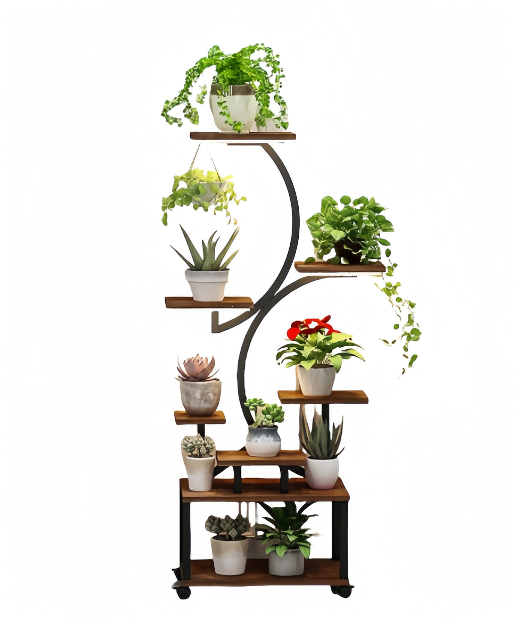 plant stand with grow lights packaging and components