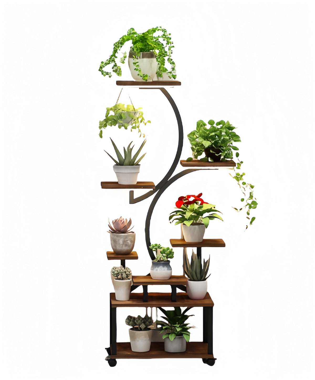 plant stand with grow lights packaging and components