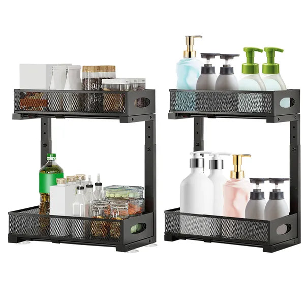2-pack 2-tier pull-out under-sink organizers
