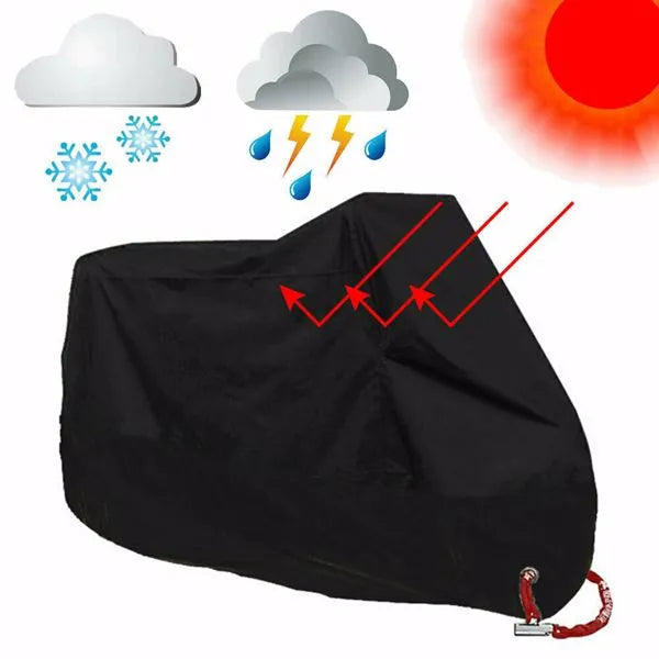3XL Motorcycle Cover Waterproof Heavy Duty For Winter Outside Storage Snow Rain - Image 4