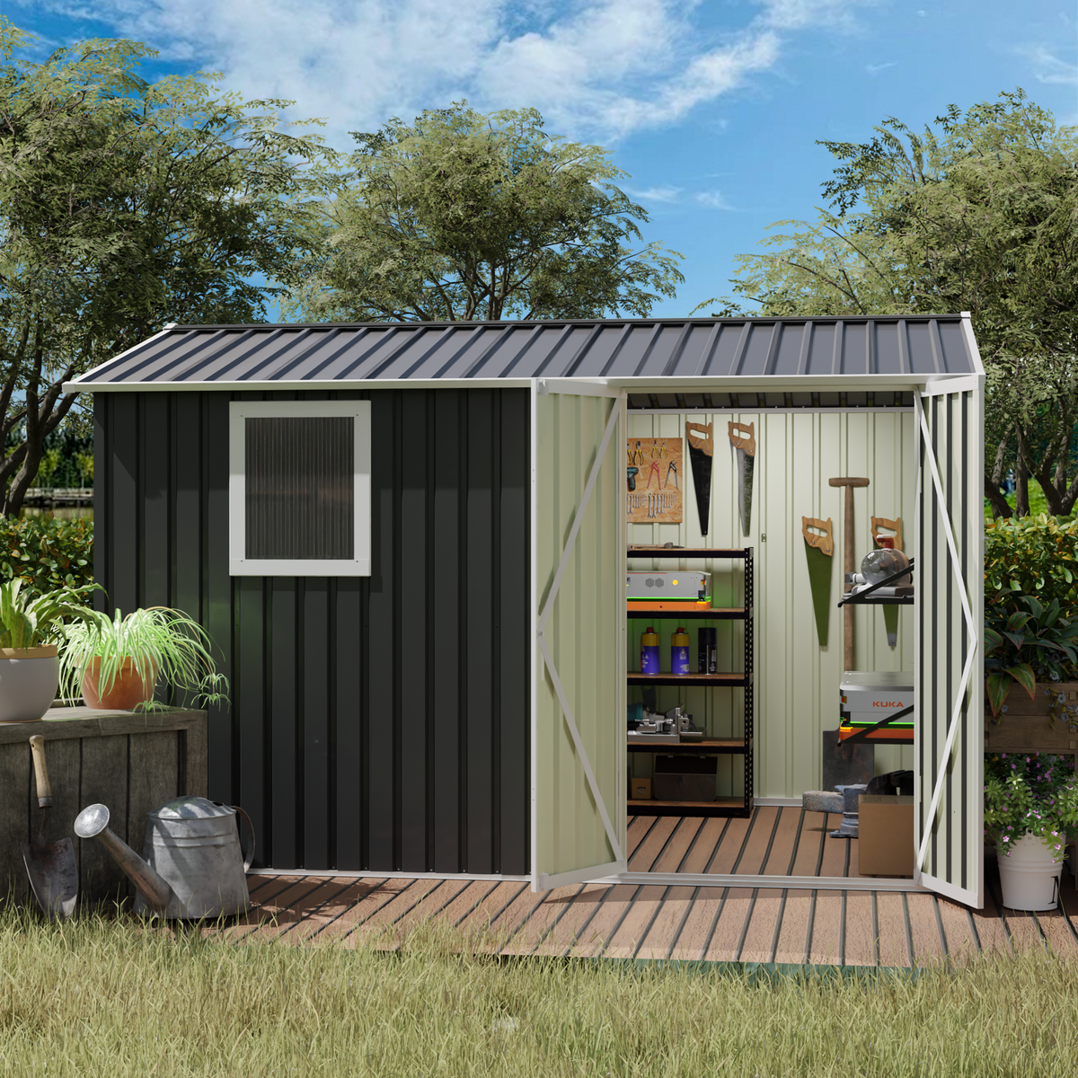9x6 Outdoor Metal Storage Shed