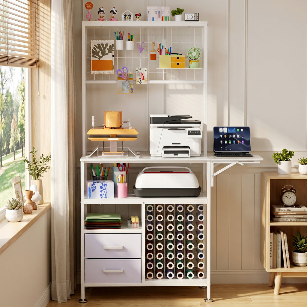 Large Foldable Heat Press Table With Storage Pegboard And Hooks Heat Press - Image 5