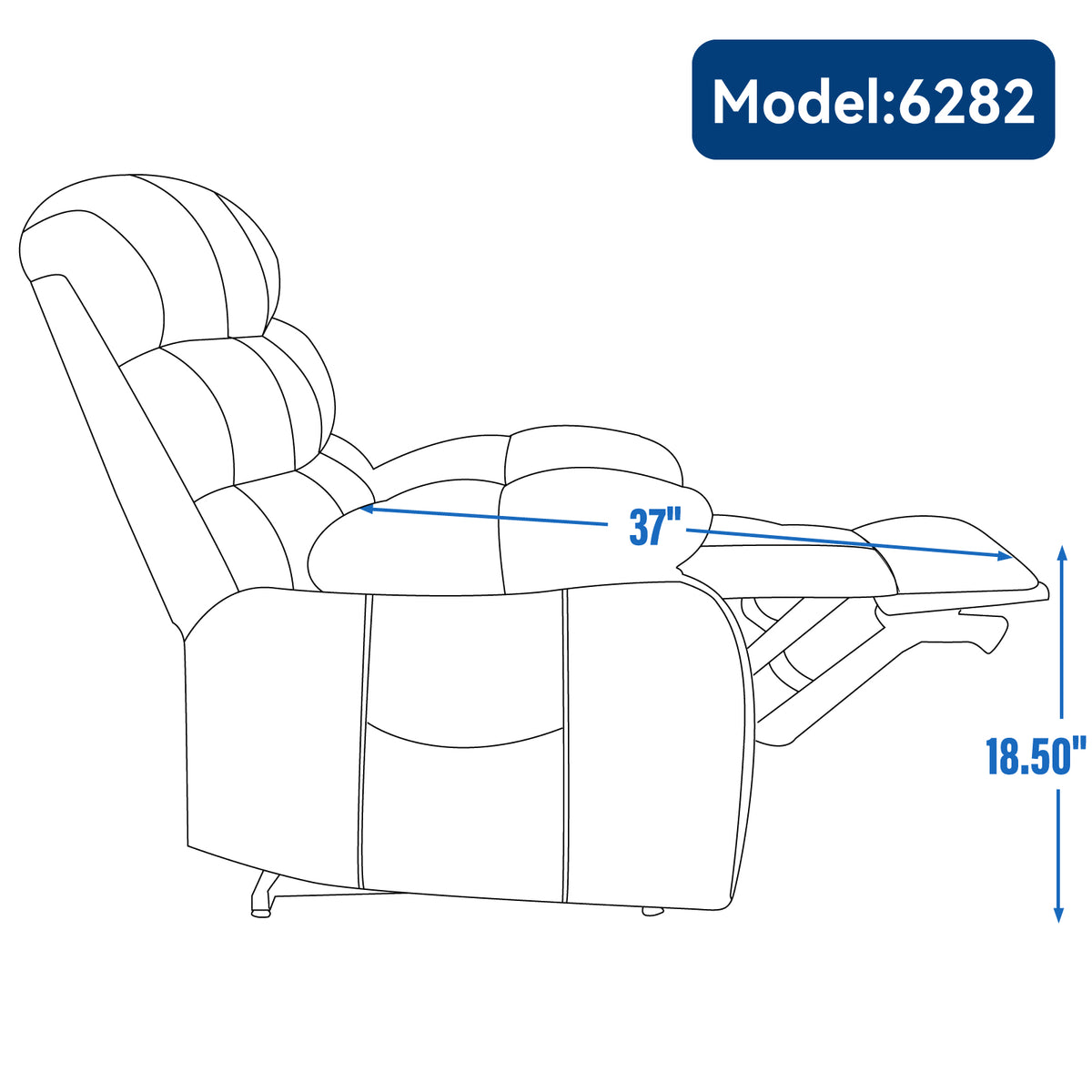 Lift Recliner Chair Heat Massage Dual Motor Infinite Position Up to 350 LBS - Image 2