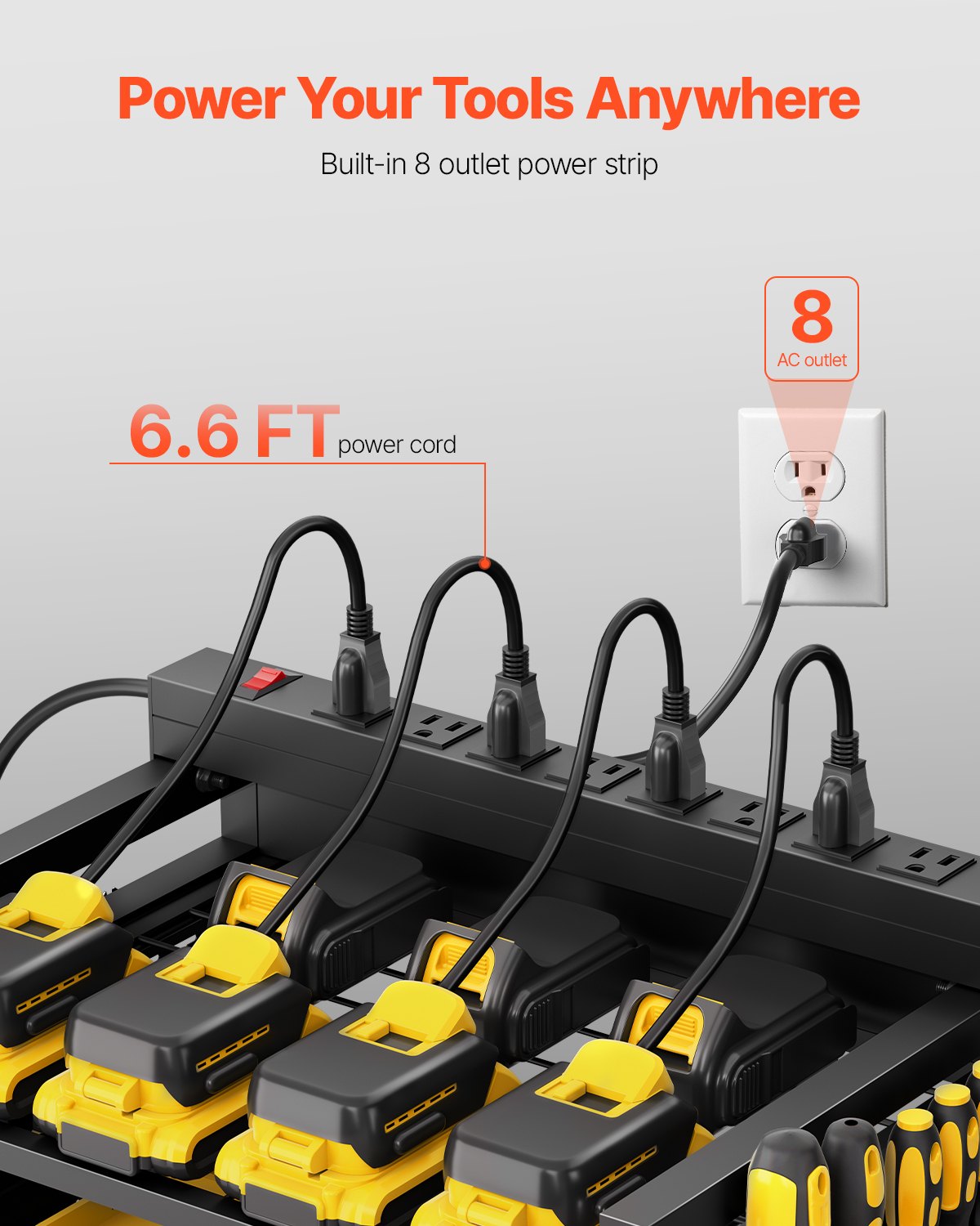 4-tier tool organizer cart with detail and structure