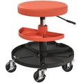 Rolling Mechanic Stool 135kg Capacity Workshop Stool 360° Swivel Roller
