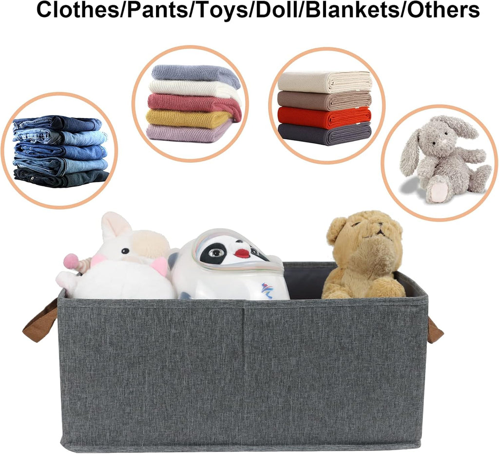 Pack Of 3 Large Capacity Storage Bins, Foldable Closet Organizer Boxes - Open Capacity and Storage Interior View