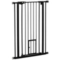 41" Easy Open Indoor Dog Gates for Doorways House Stair Black
