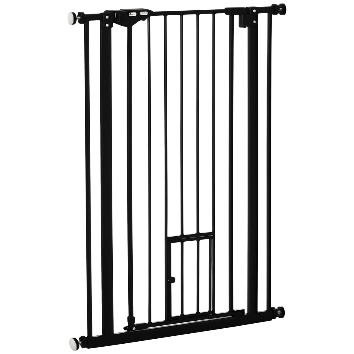 41" Easy Open Indoor Dog Gates for Doorways House Stair Black