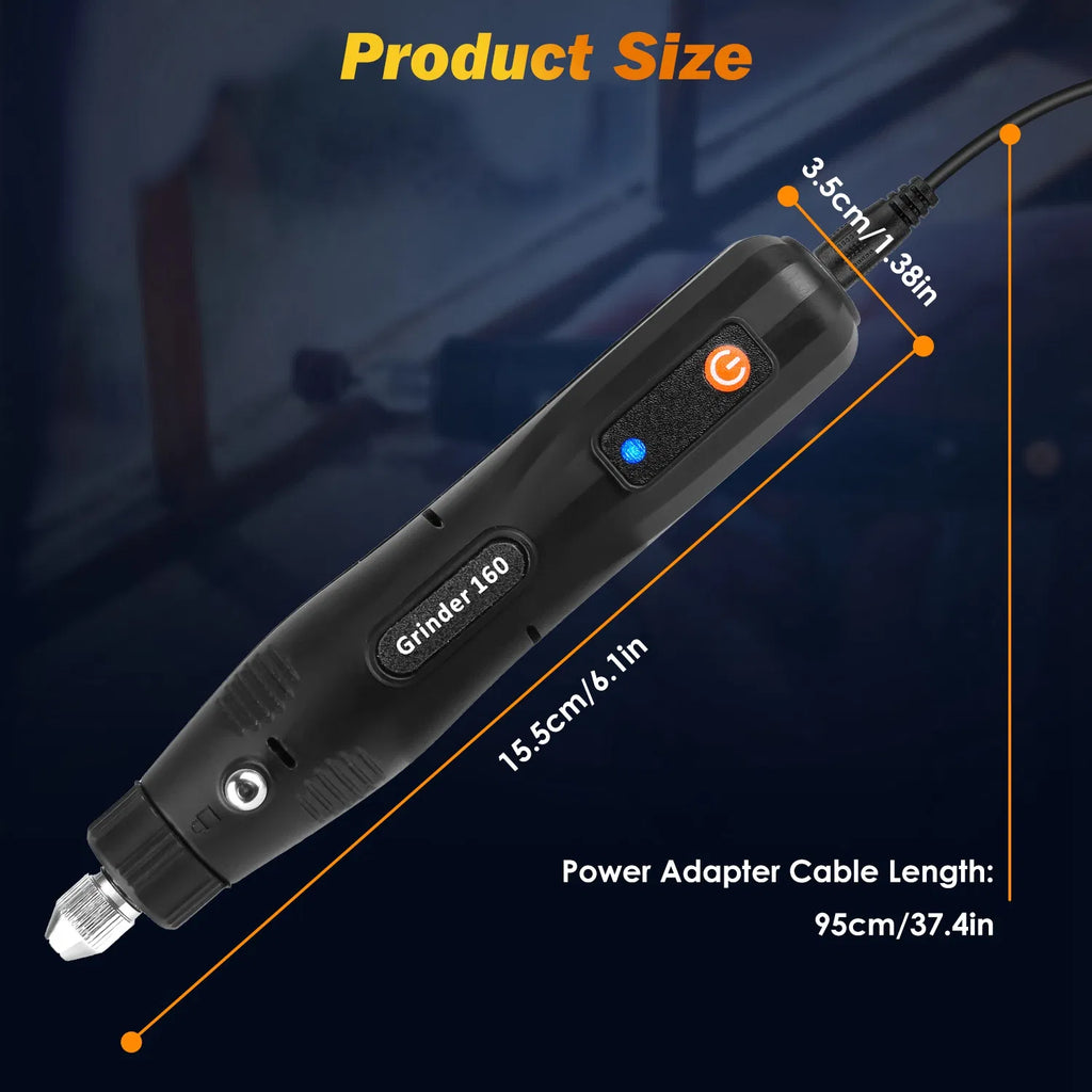Mini Corded Rotary Power Tool Set of 186Pcs Electric Detail Sander Grinding Pen - Image 5