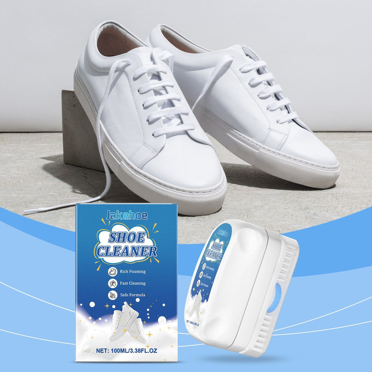 JAKEHOE Shoe Cleaner with Built In Brush 100 ml - Image 3