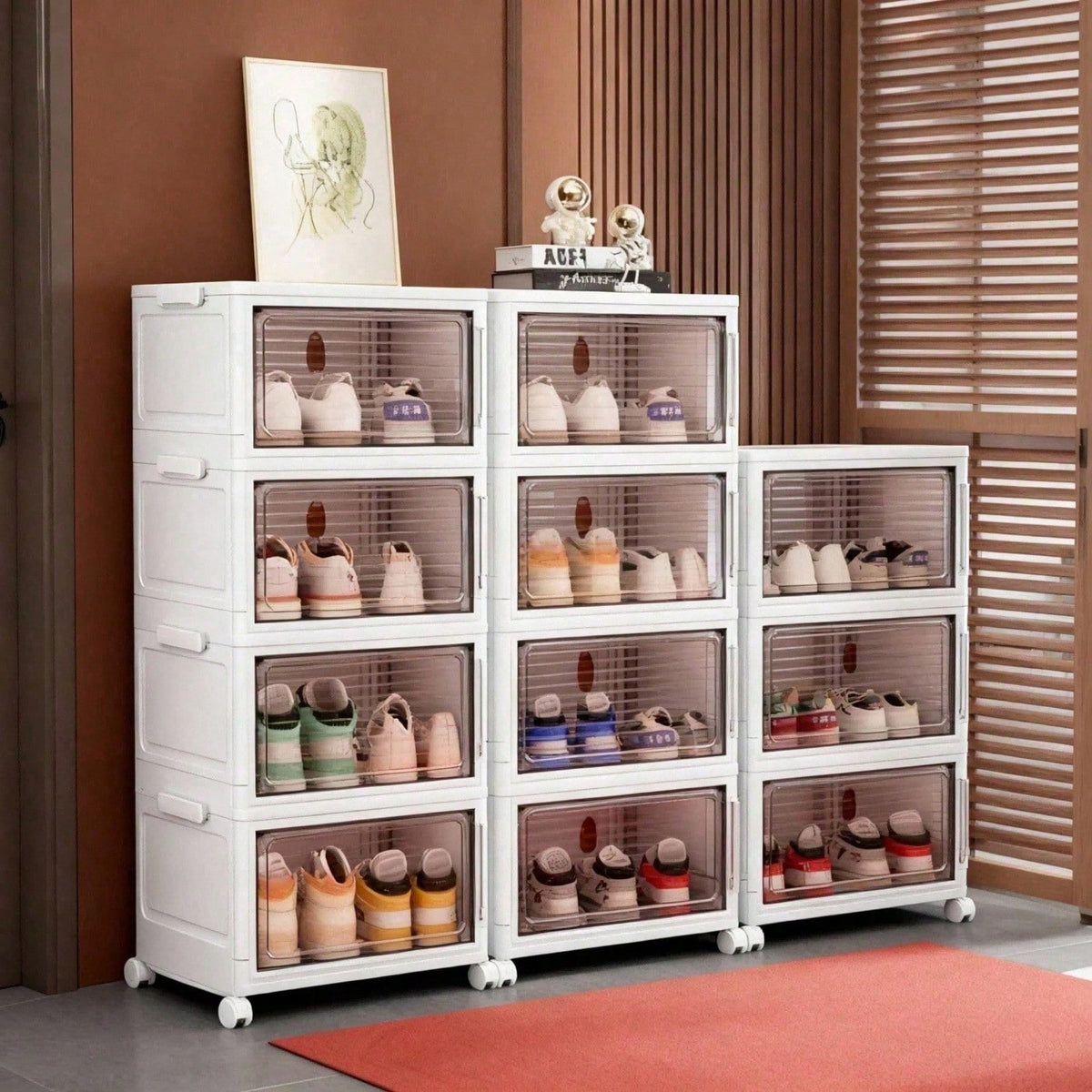 dustproof clear plastic shoe storage product angle 8