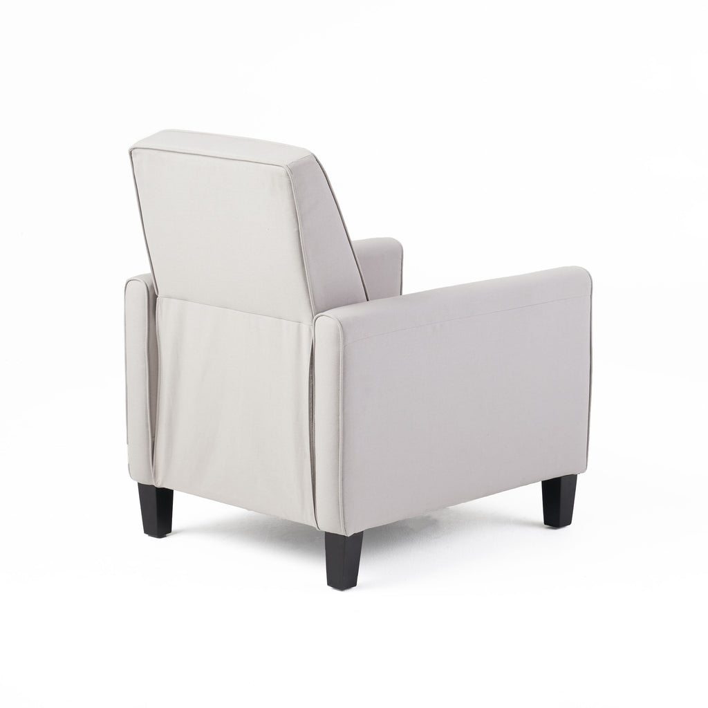 27.5" Push Back Recliner Chair Upholstered Recliner Armchair with Solid Beech