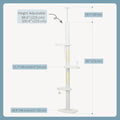 88.5" 100.5" Floor to Ceiling Cat Tree Cat Tower with Scratching Posts Cloud