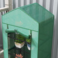 5 Tier Mini Greenhouse Portable Outdoor Flower Stand with Shelf Clips Indoor