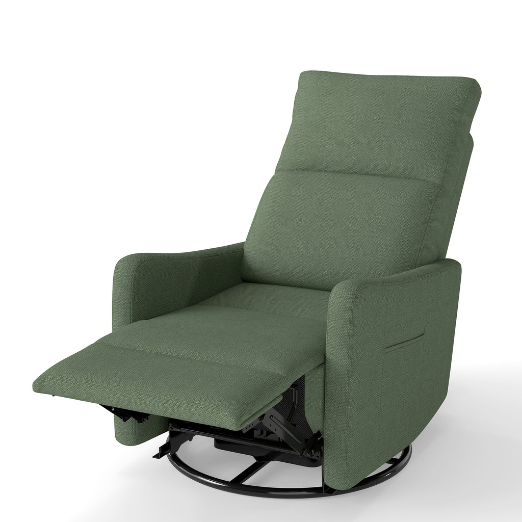 Manual Swivel Recliner Chair 360° Swivel Rocker Chair for Adults Small