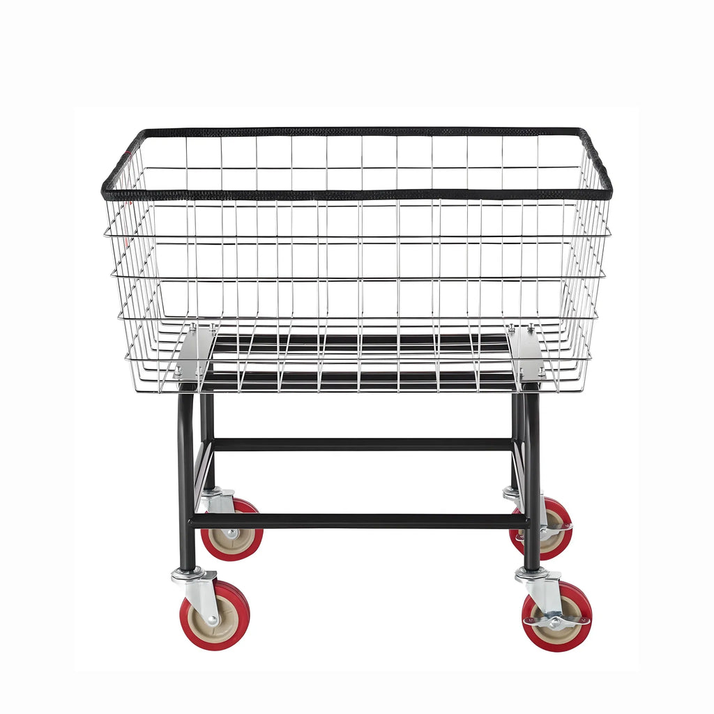 Wire Laundry Cart 2.8 Bushel Wire Laundry Basket with Wheels 26.7" x 21.7" x - Image 5