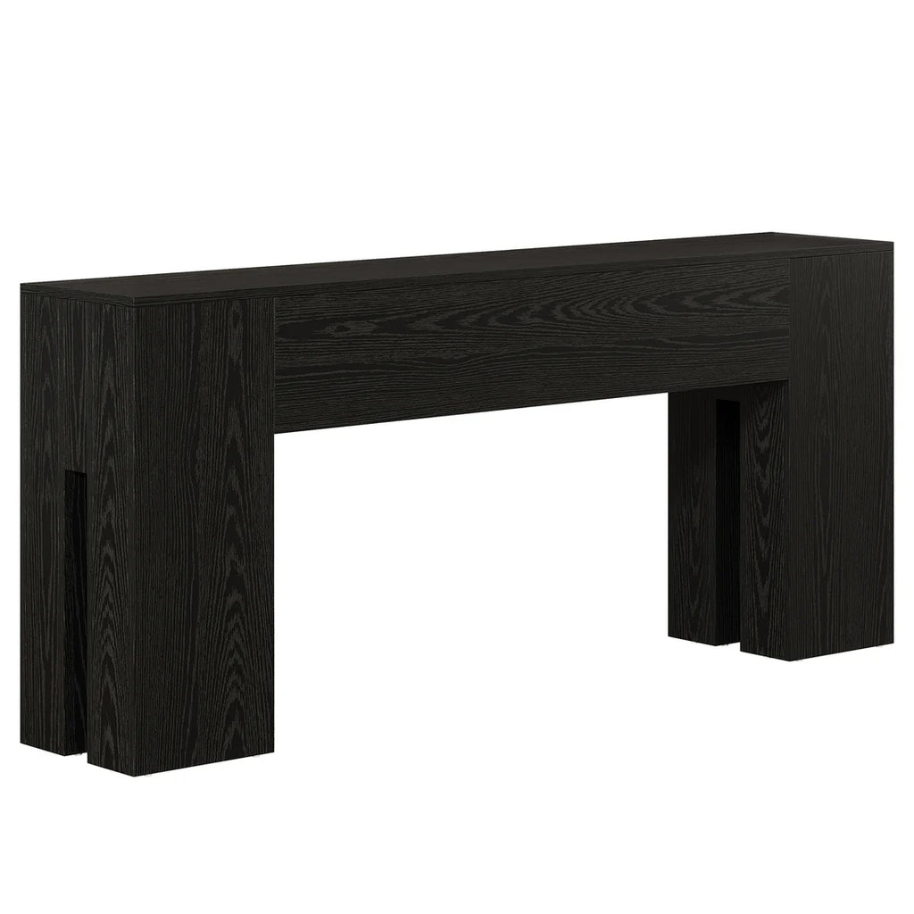 Rustic Wooden Foyer Console Table