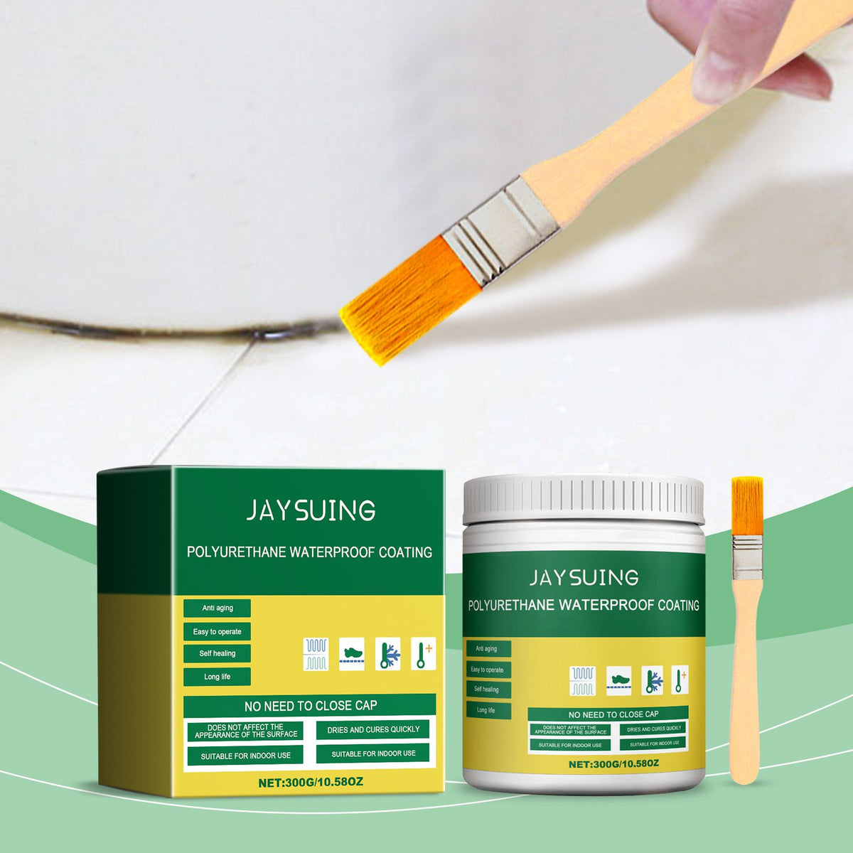 JAYSUING Clear Waterproof Repair Adhesive Kit 300 g Kit - Image 2