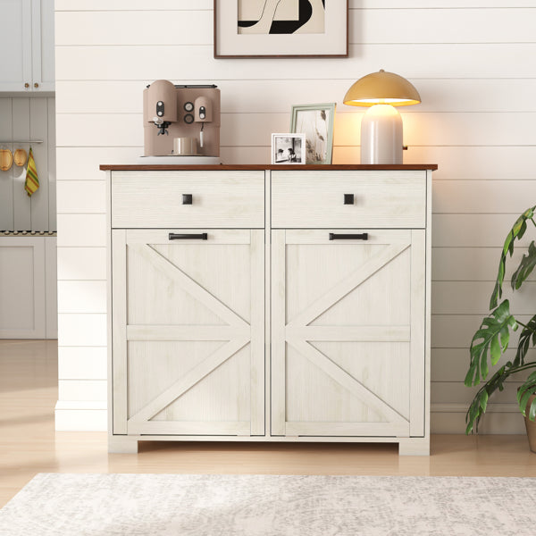 Farmhouse Double Tilt Out Trash Cabinet For 20 Gallon Cans Free Standing