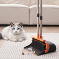Broom And Dustpan Set Heavy Duty Dustpan And Broom Combo With Self Cleaning