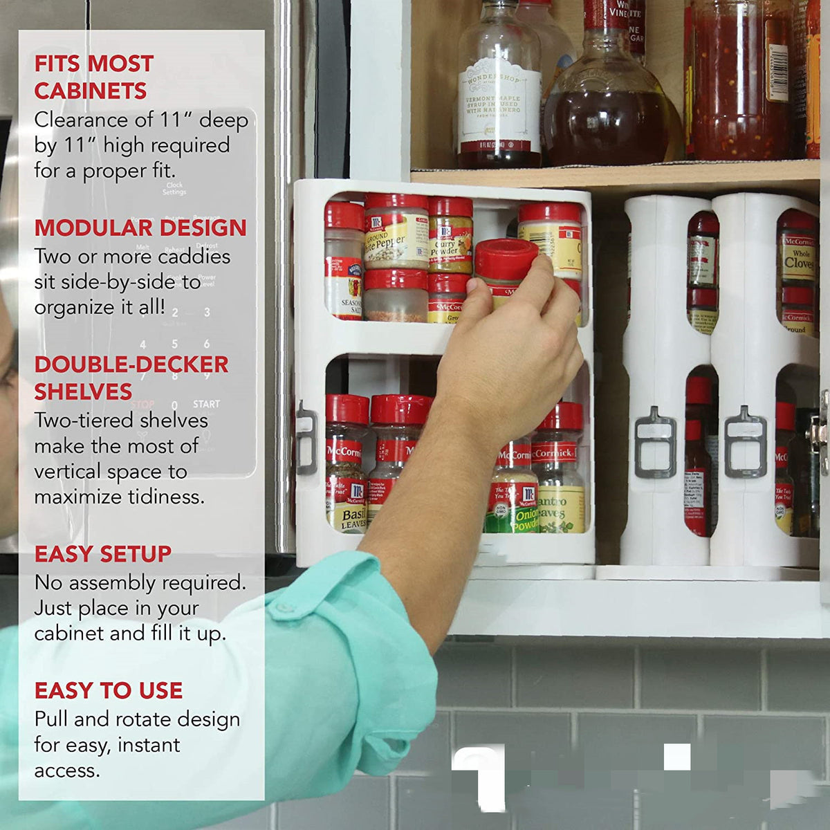 2-tier rotating spice rack