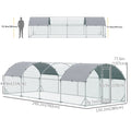 Galvanized Large Metal Chicken Coop Cage Walk in Enclosure Poultry Hen Run