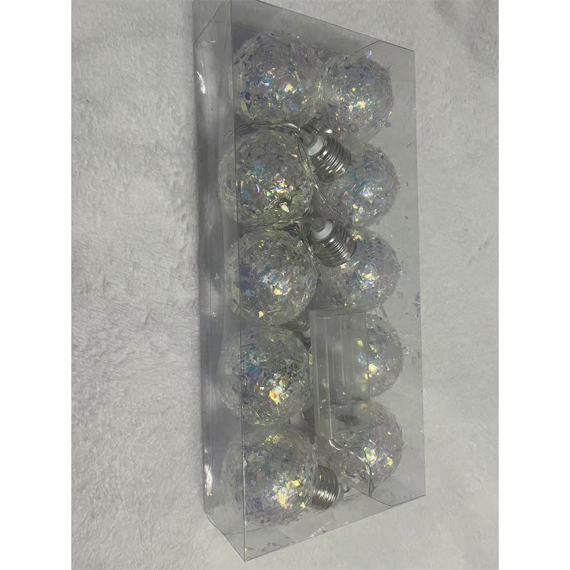 Gold Foil 10 LED Globe String Lights 6.5FT Battery Operated Fairy Lights Warm - Image 4