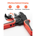 Crimping Tool 24 10 AWG Ratcheting Wire Crimper Tool Labor Saving Electrical