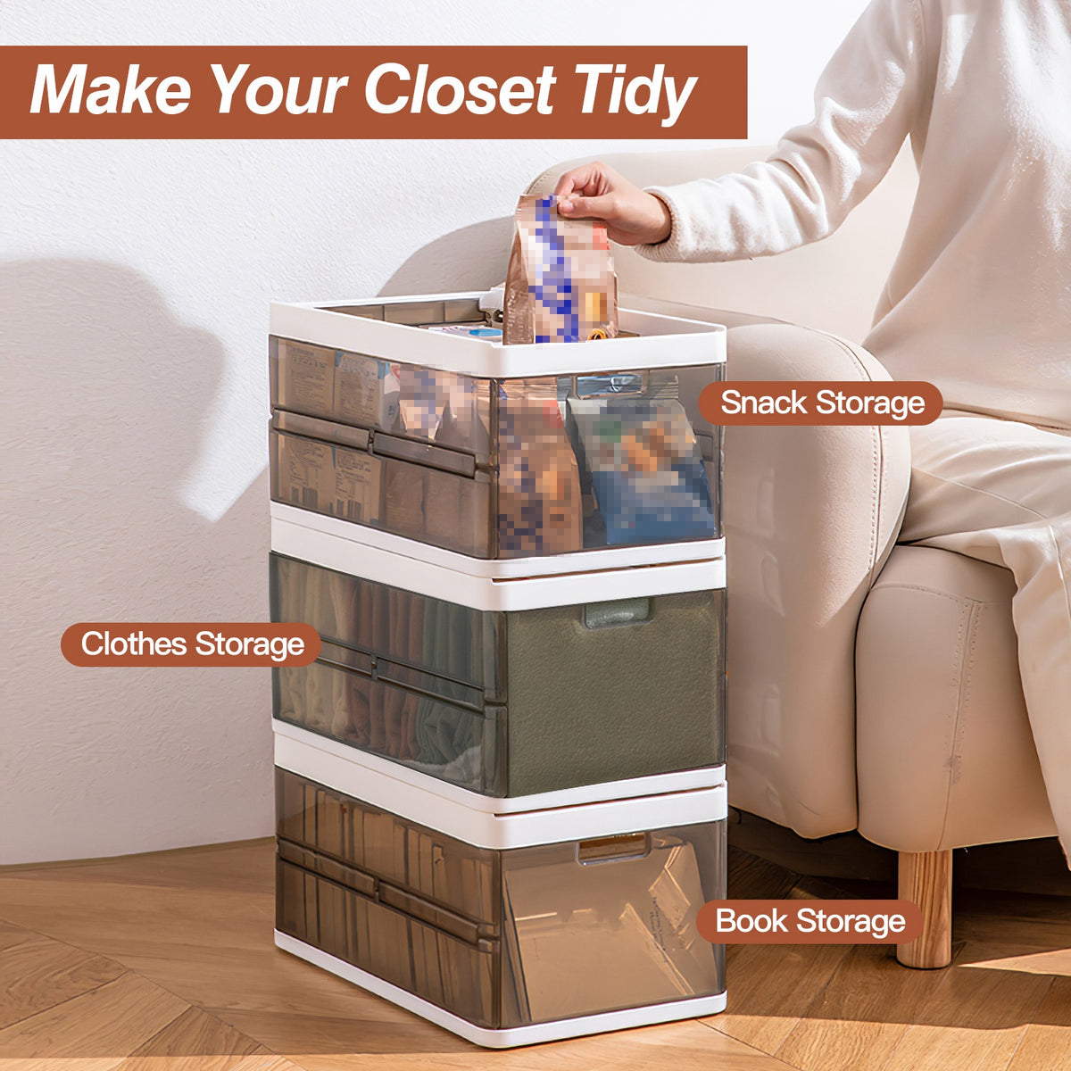 pack foldable storage bin with product angle 7