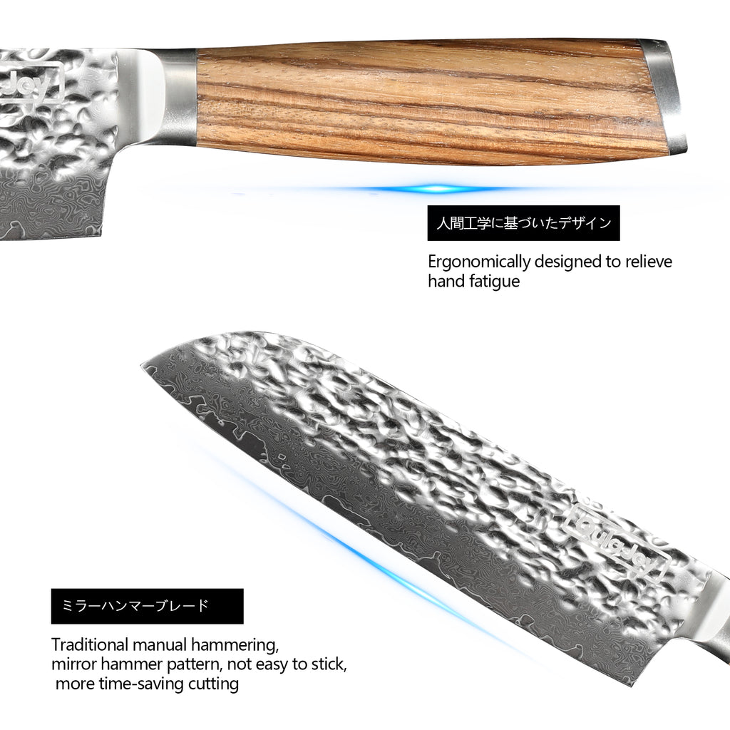 Qulajoy Nakiri Chef Knife 6.5 Inch Professional Japanese 67 Layers Damascus - Image 2
