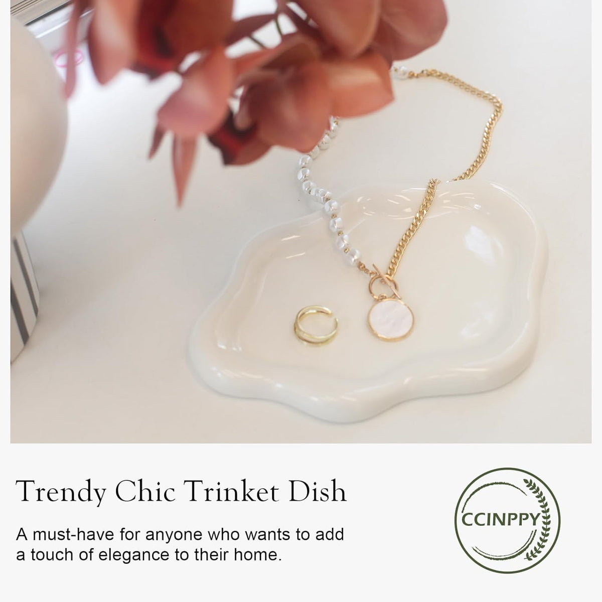 Ceramic Cloud Jewelry Tray Cute Trinket Dish And Key Bowl For Nightstand