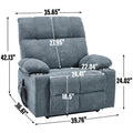 Grey Dual Motor Infinite Position Up to 350 LBS Chenille Power Lift Recliner